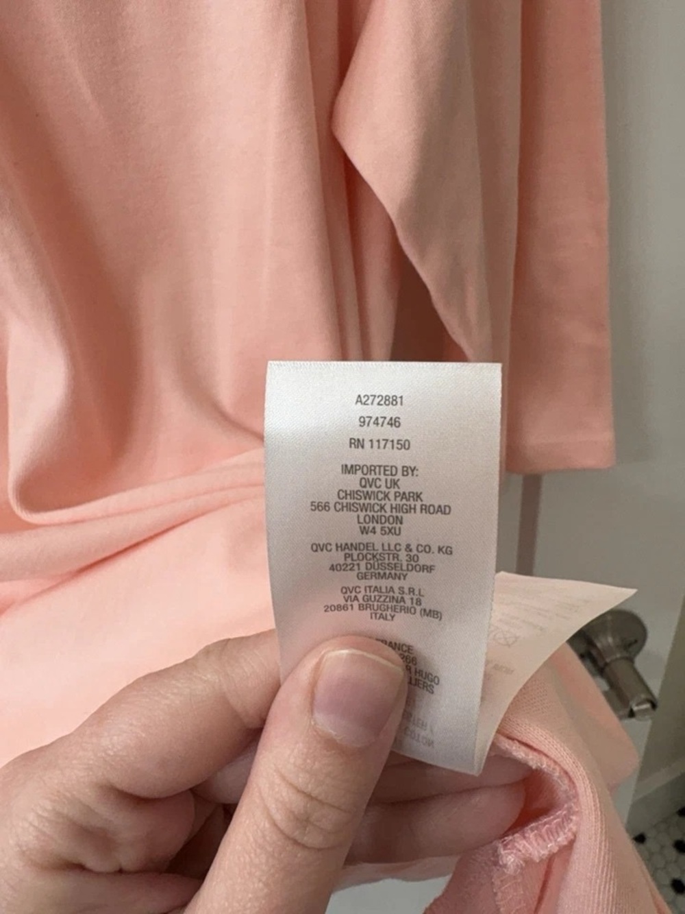 Quacker Factory Light Pink Embellished Scoop Neck Top - Picture 5 of 5